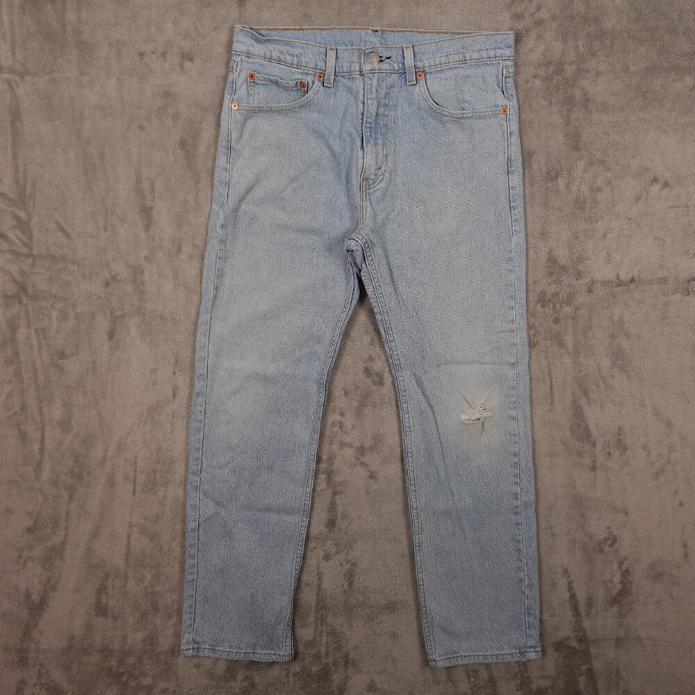 Levi's jeans 505 regular fit straight men's 33x30 light blue denim red tab